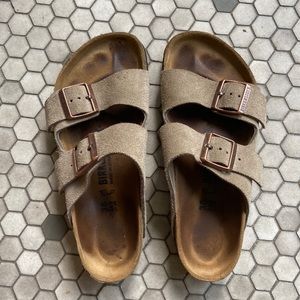Suede Birkenstock Habana Sandals size 38